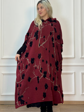 Wool blend hooded cloak