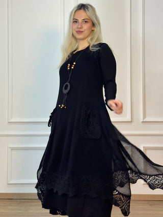 Rochie lungă cu două straturi