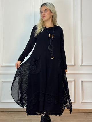 Rochie lungă cu două straturi