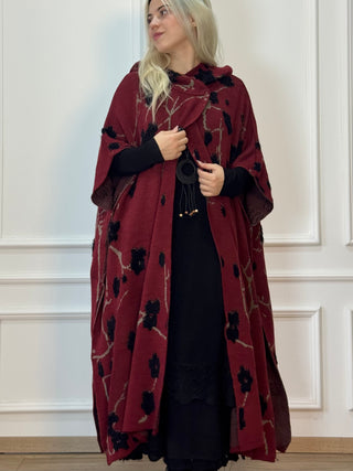 Wool blend hooded cloak