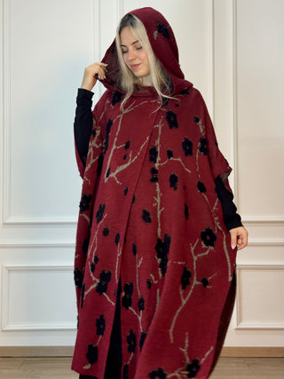 Wool blend hooded cloak