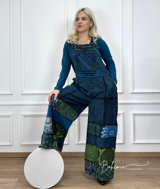 Salopetă patchwork