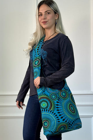 Mandala mintás pamut válltáska