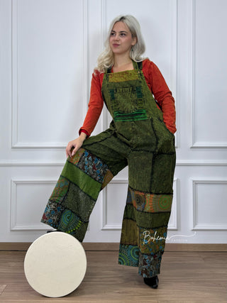 Salopetă patchwork