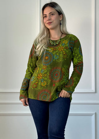 Mandala mintás felső