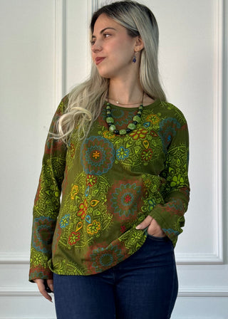Mandala mintás felső