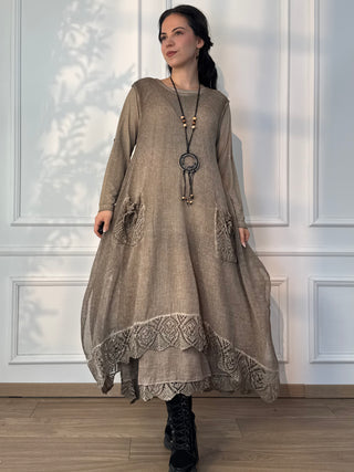 Rochie lungă cu două straturi