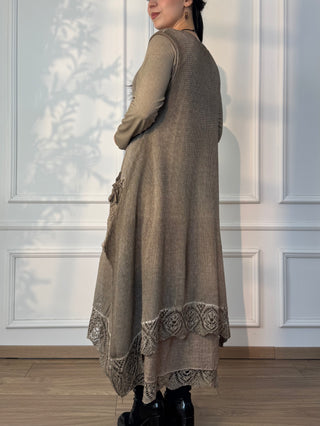 Rochie lungă cu două straturi
