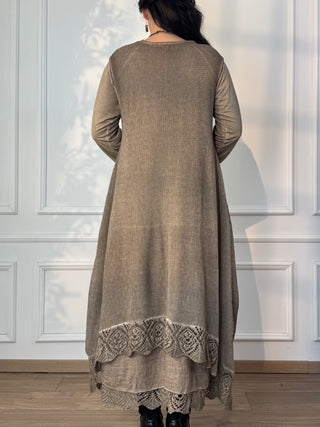 Rochie lungă cu două straturi