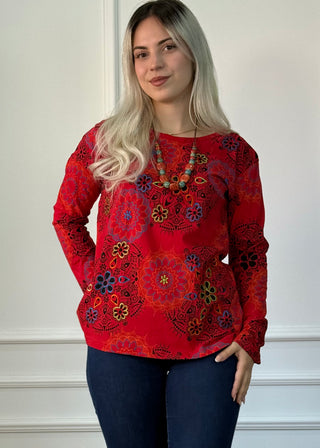 Mandala mintás felső