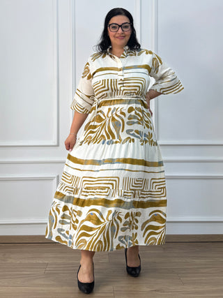 Abstract viscose women's dress