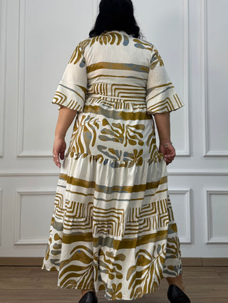 Abstract viscose women's dress