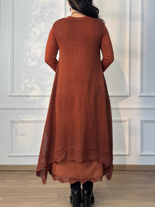 Double layered long dress